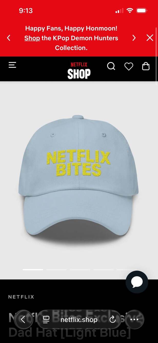 Netflix Bites Exclusive Dad Hat (Light Blue)